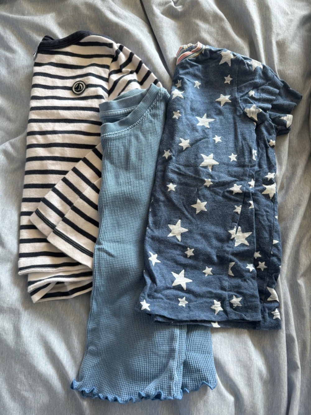 EUC Bundle of 3 Girl Navy Nautical Patriotic Tops 6/7